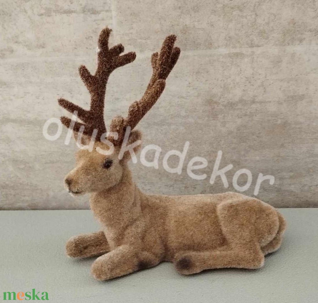 Szarvas, fekvő, barna, vörös színben, karácsonyi dekorációs figura, flokkolt, 14cm - kellékek & szerszámok - dekorációs kellékek - egyéb kellékek - Meska.hu Szarvas, fekvő, barna, vörös színben, karácsonyi dekorációs figura, flokkolt, 14cm - kellékek & szerszámok - dekorációs kellékek - egyéb kellékek - Meska.hu