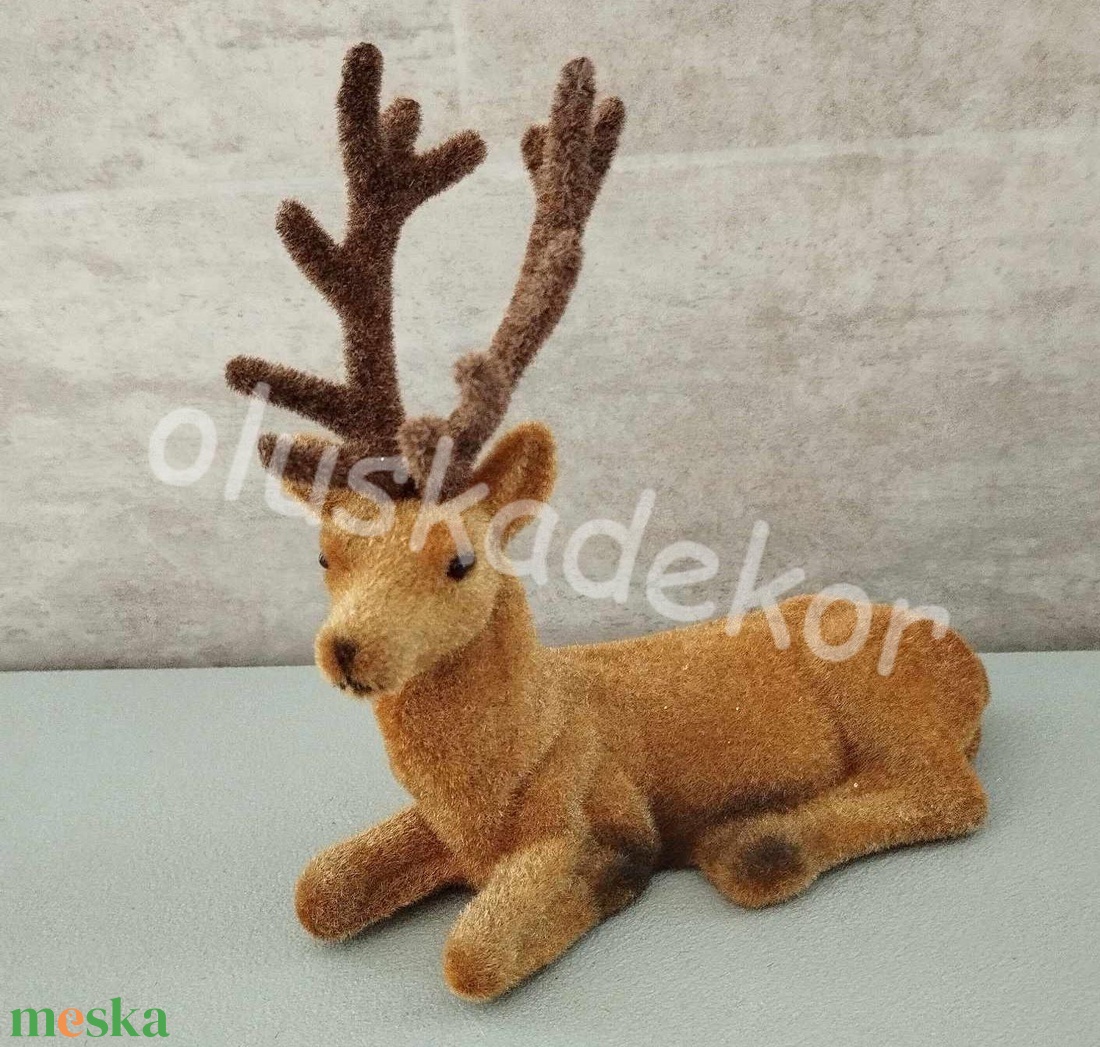 Szarvas, fekvő, barna, vörös színben, karácsonyi dekorációs figura, flokkolt, 14cm - kellékek & szerszámok - dekorációs kellékek - egyéb kellékek - Meska.hu Szarvas, fekvő, barna, vörös színben, karácsonyi dekorációs figura, flokkolt, 14cm - kellékek & szerszámok - dekorációs kellékek - egyéb kellékek - Meska.hu