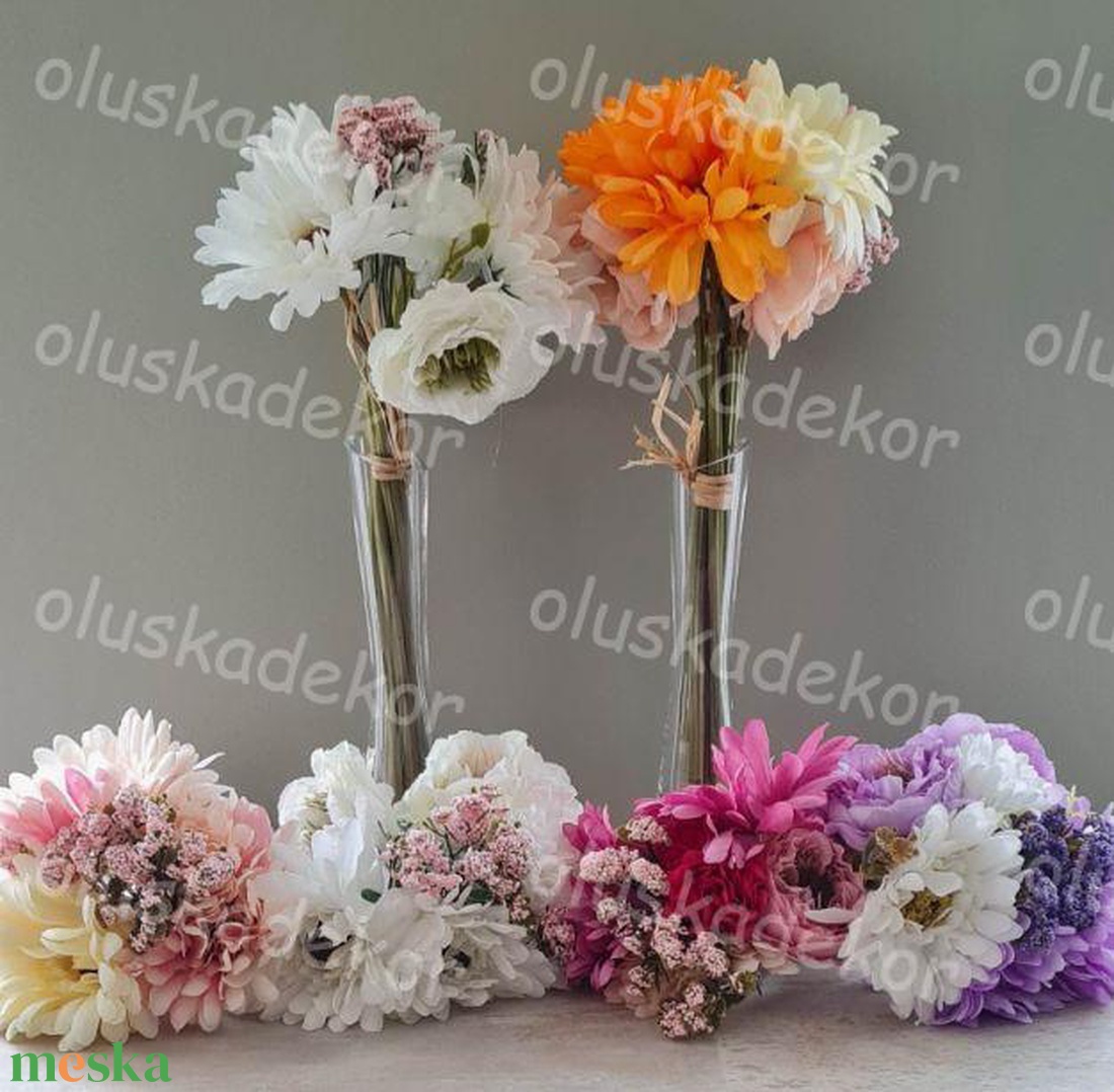 Gerbera, Peony, vegyes csokor, műnövény, dekorációs kiegészítő, több színben - kellékek & szerszámok - dekorációs kellékek - egyéb kellékek - Meska.hu Gerbera, Peony, vegyes csokor, műnövény, dekorációs kiegészítő, több színben - kellékek & szerszámok - dekorációs kellékek - egyéb kellékek - Meska.hu