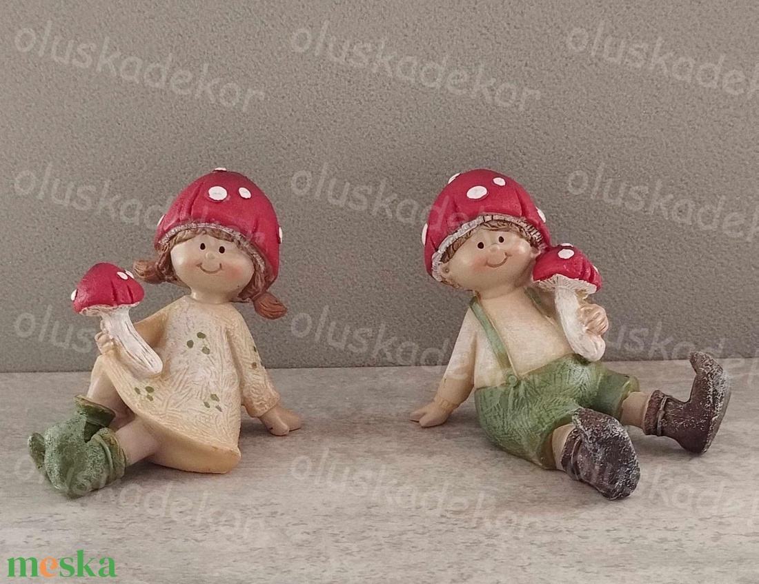 Gomba fiú, gomba lány, kerámia figura, 7,5x 5 x 6,5cm - kellékek & szerszámok - dekorációs kellékek - figurák - Meska.hu Gomba fiú, gomba lány, kerámia figura, 7,5x 5 x 6,5cm - kellékek & szerszámok - dekorációs kellékek - figurák - Meska.hu