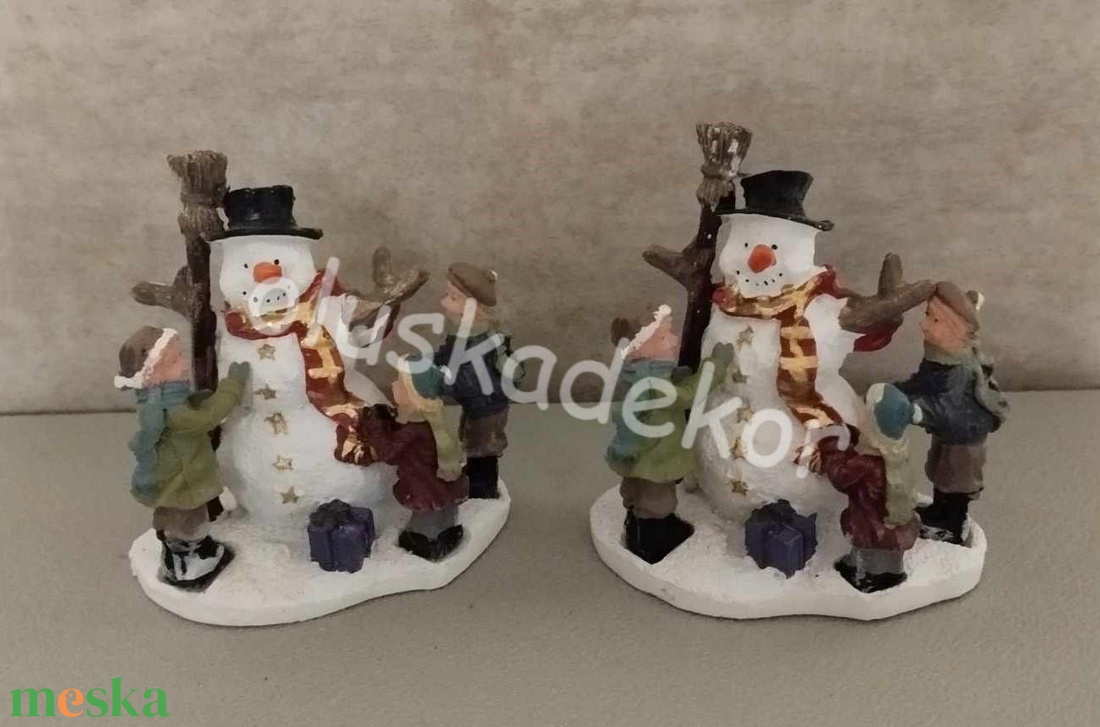 Téli mini falu kiegészítő, hóembert építő gyerekek - kellékek & szerszámok - dekorációs kellékek - egyéb kellékek - Meska.hu