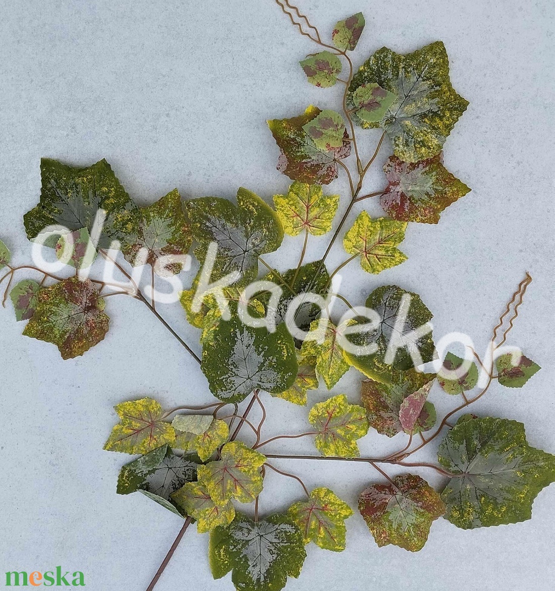 Szőlőleveles ág, őszi, selyem dekorációs növény sok levélel, 68cm - kellékek & szerszámok - dekorációs kellékek - egyéb kellékek - Meska.hu Szőlőleveles ág, őszi, selyem dekorációs növény sok levélel, 68cm - kellékek & szerszámok - dekorációs kellékek - egyéb kellékek - Meska.hu