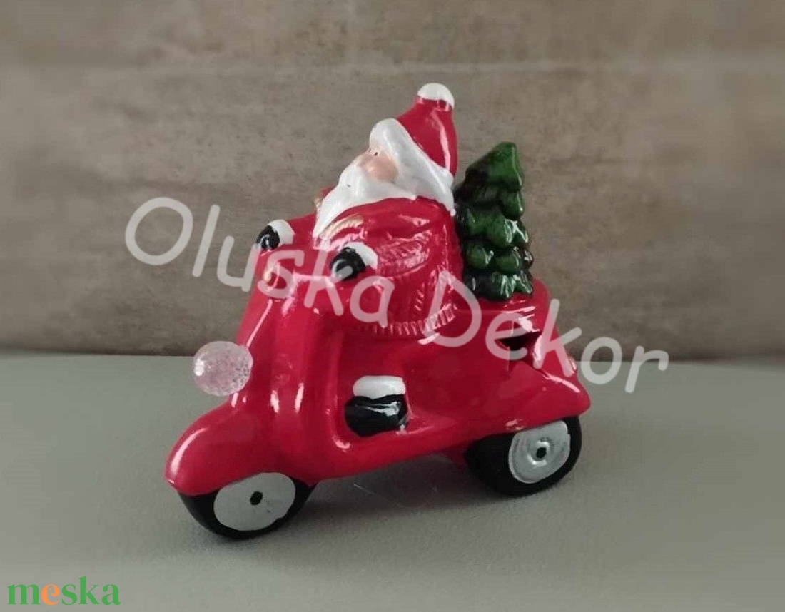 Télapó motoron, ledes, kerámia, karácsonyi, adventi dekorációs figura, 14cm - kellékek & szerszámok - dekorációs kellékek - figurák - Meska.hu Télapó motoron, ledes, kerámia, karácsonyi, adventi dekorációs figura, 14cm - kellékek & szerszámok - dekorációs kellékek - figurák - Meska.hu
