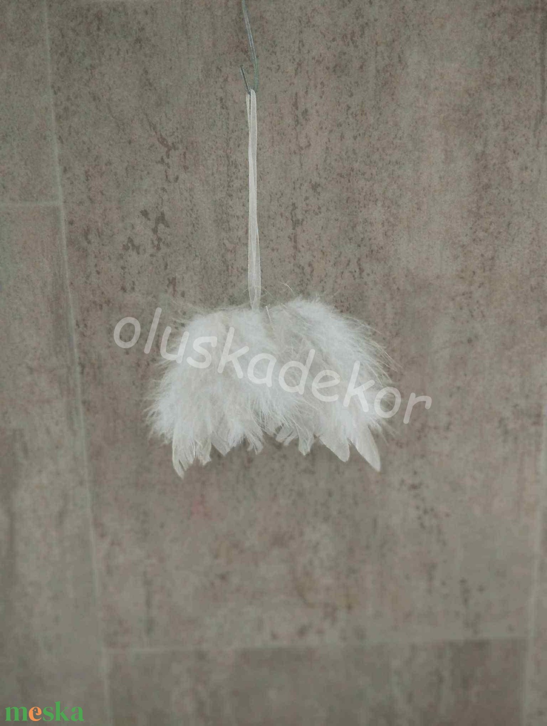 Angyalszárny, karácsonyi dekorációs alapanyag, fehér, fekete, rózsaszín, 11cm - kellékek & szerszámok - dekorációs kellékek - egyéb kellékek - Meska.hu