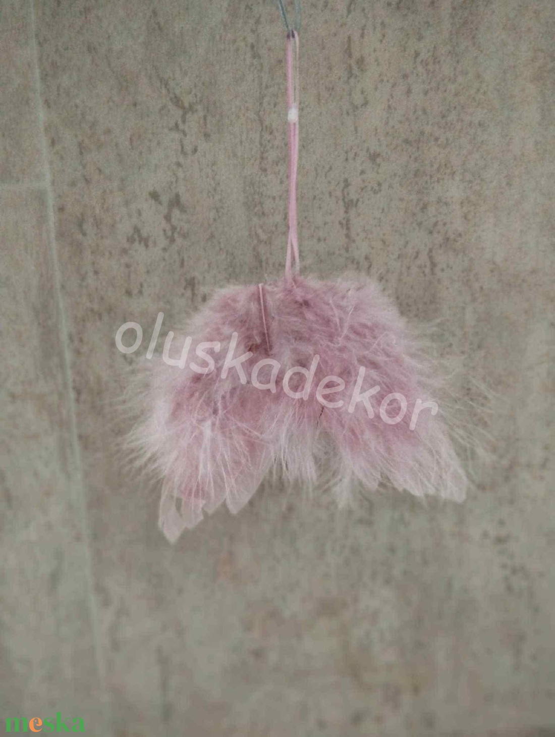 Angyalszárny, karácsonyi dekorációs alapanyag, fehér, fekete, rózsaszín, 11cm - kellékek & szerszámok - dekorációs kellékek - egyéb kellékek - Meska.hu