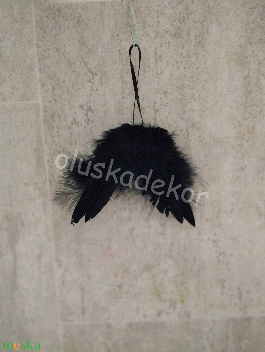 Angyalszárny, karácsonyi dekorációs alapanyag, fehér, fekete, rózsaszín, 11cm - kellékek & szerszámok - dekorációs kellékek - egyéb kellékek - Meska.hu