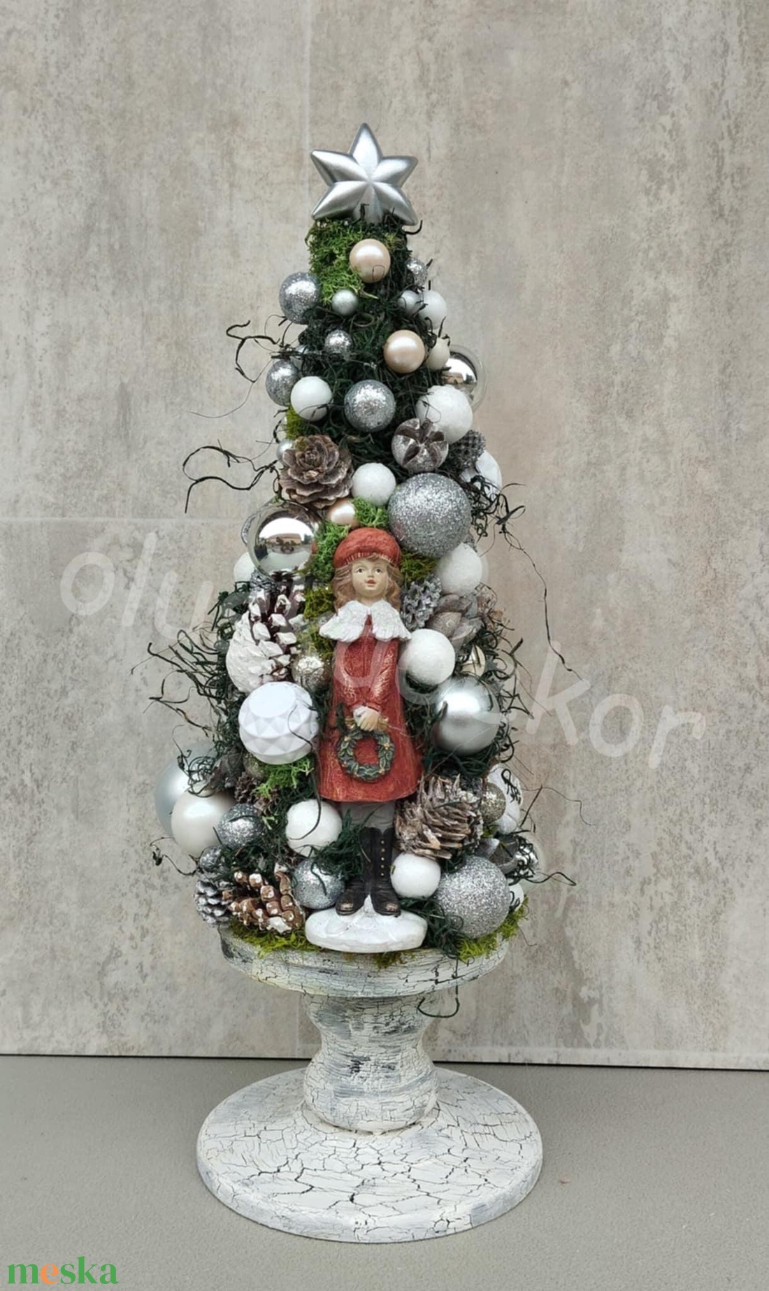 Vintage mini karácsonyfa, 41cm - karácsony - karácsonyi lakásdekoráció - karácsonyfa, grincsfa - Meska.hu Vintage mini karácsonyfa, 41cm - karácsony - karácsonyi lakásdekoráció - karácsonyfa, grincsfa - Meska.hu