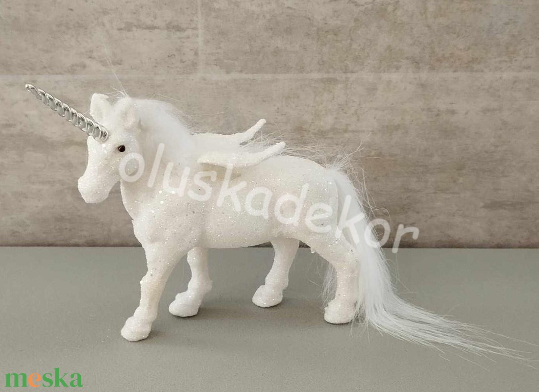 Unikornis, egyszarvú, fehér, karácsonyi, adventi dekorációs figura, 16cm - kellékek & szerszámok - dekorációs kellékek - egyéb kellékek - Meska.hu Unikornis, egyszarvú, fehér, karácsonyi, adventi dekorációs figura, 16cm - kellékek & szerszámok - dekorációs kellékek - egyéb kellékek - Meska.hu