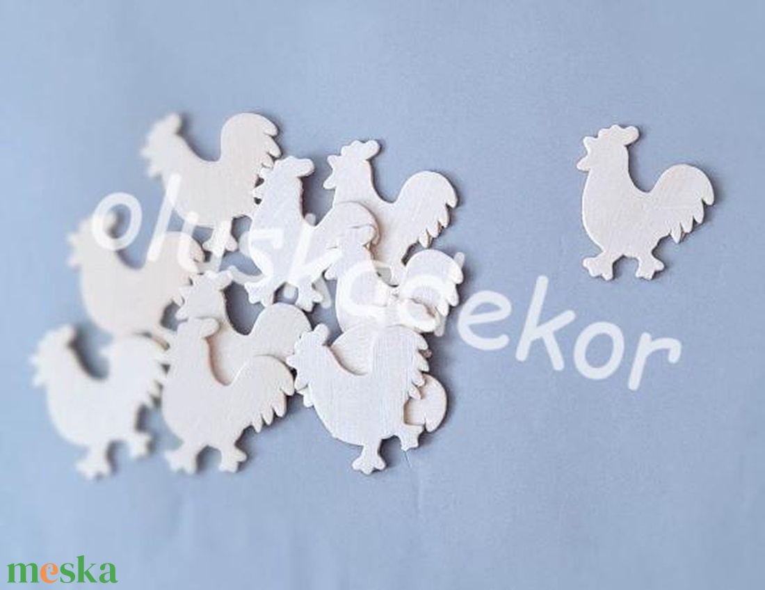 Natúr, lézervágott kakas, 3cm - kellékek & szerszámok - dekorációs kellékek - figurák - Meska.hu