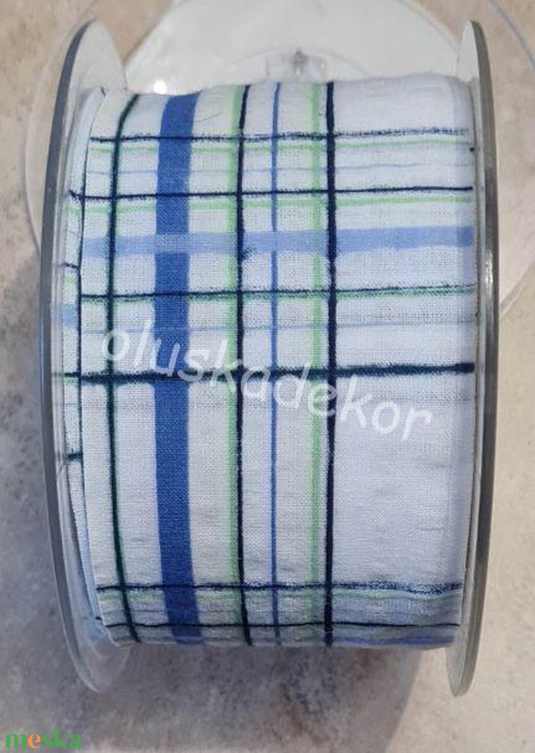 Textil szalag, kék, zöld kockás, 2 féle, 5cm - kellékek & szerszámok - dekorációs kellékek - egyéb kellékek - Meska.hu Textil szalag, kék, zöld kockás, 2 féle, 5cm - kellékek & szerszámok - dekorációs kellékek - egyéb kellékek - Meska.hu