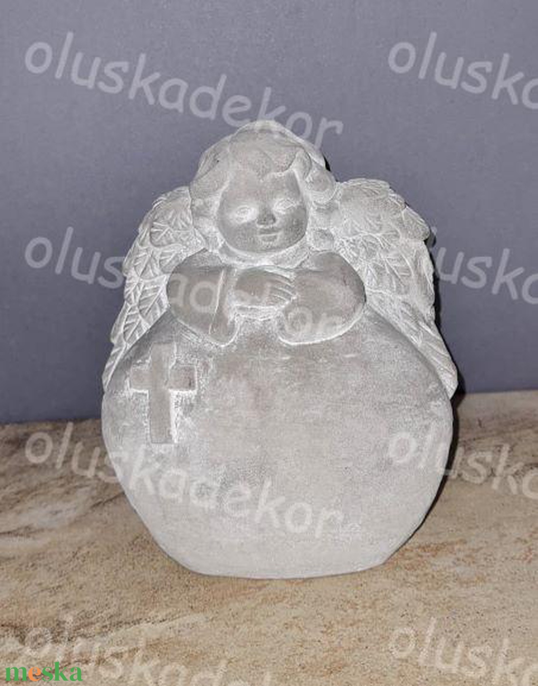 Angyal keresztes kővel, mindenszenteki, kegyelet, dekoráció, 11cm - kellékek & szerszámok - dekorációs kellékek - egyéb kellékek - Meska.hu Angyal keresztes kővel, mindenszenteki, kegyelet, dekoráció, 11cm - kellékek & szerszámok - dekorációs kellékek - egyéb kellékek - Meska.hu