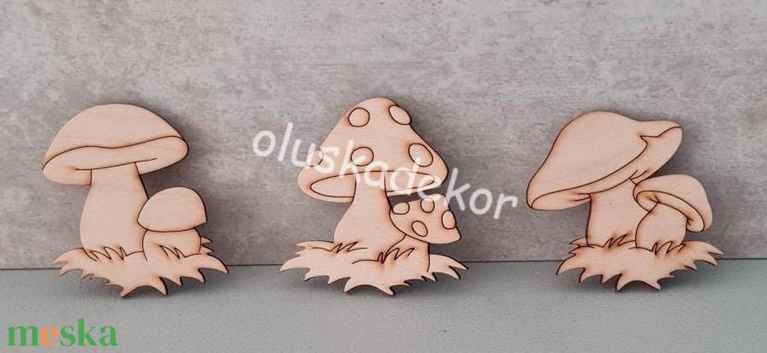 Gomba, natúr, lézervágott dekorációs kiegészítő, 6cm, 3db/cs. - kellékek & szerszámok - dekorációs kellékek - egyéb kellékek - Meska.hu Gomba, natúr, lézervágott dekorációs kiegészítő, 6cm, 3db/cs. - kellékek & szerszámok - dekorációs kellékek - egyéb kellékek - Meska.hu