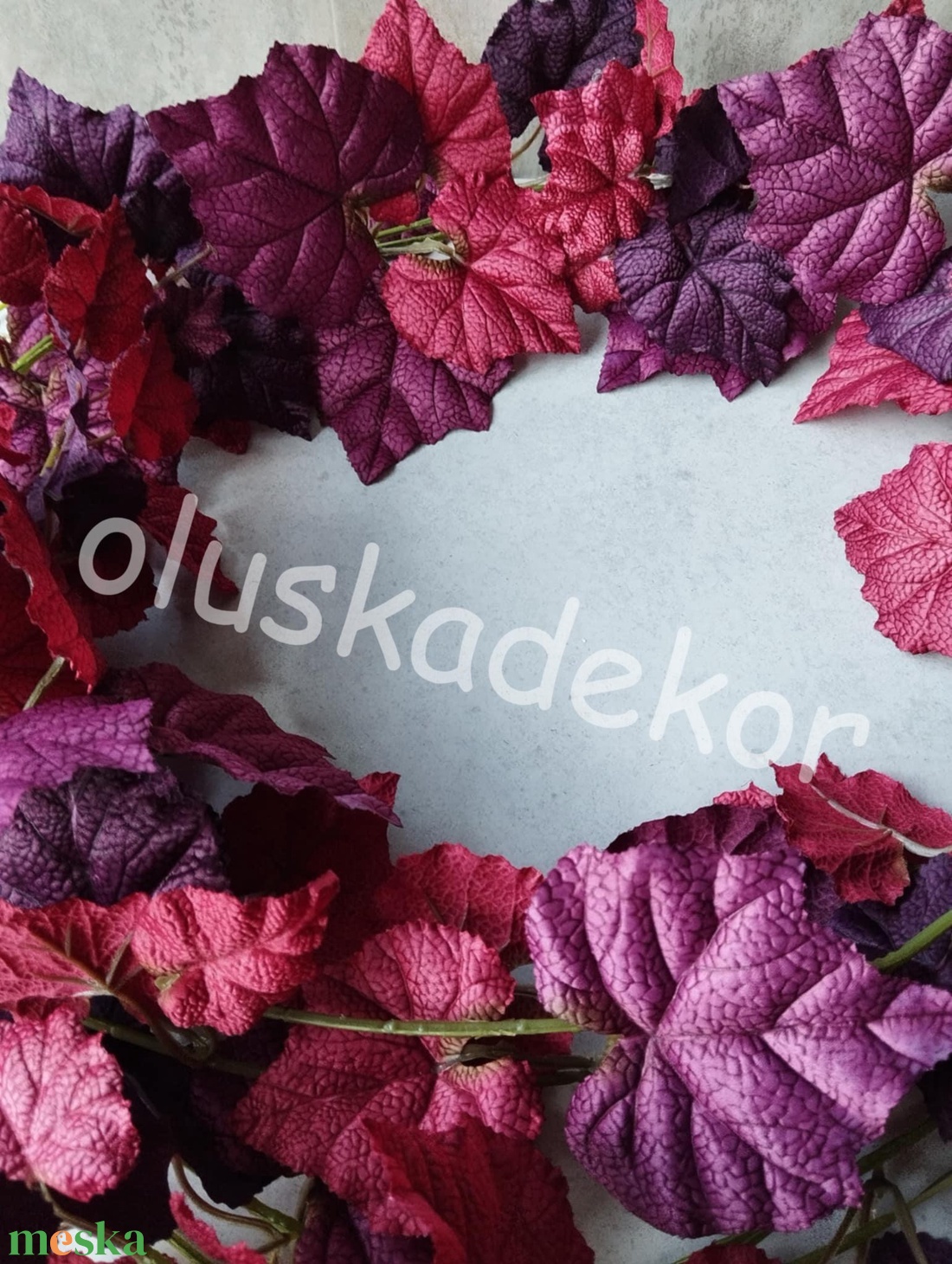 Szőlőleveles girland, őszi dekorációs selyem műnövény, 180cm - kellékek & szerszámok - dekorációs kellékek - egyéb kellékek - Meska.hu Szőlőleveles girland, őszi dekorációs selyem műnövény, 180cm - kellékek & szerszámok - dekorációs kellékek - egyéb kellékek - Meska.hu