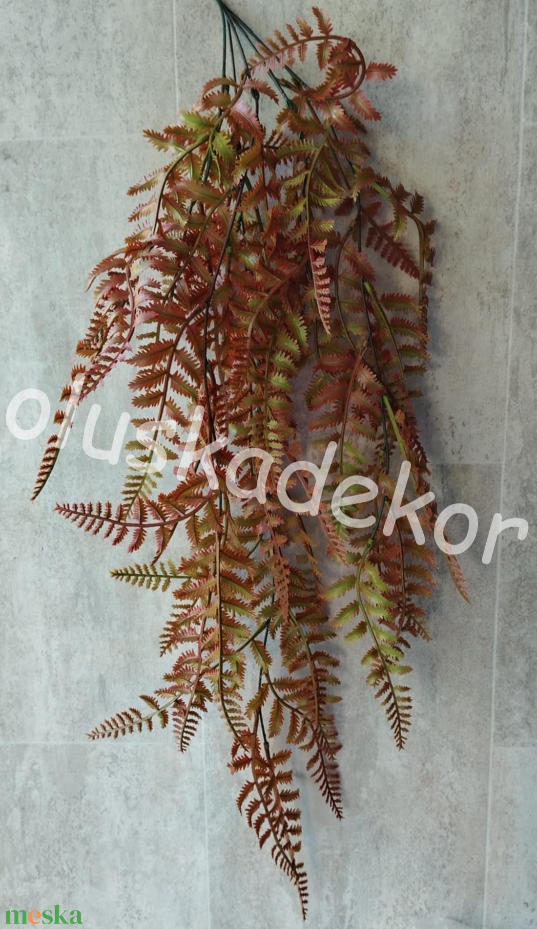 Páfrány, futó, őszi hobby, kreatív dekorációs műnövény, 80cm - kellékek & szerszámok - dekorációs kellékek - egyéb kellékek - Meska.hu