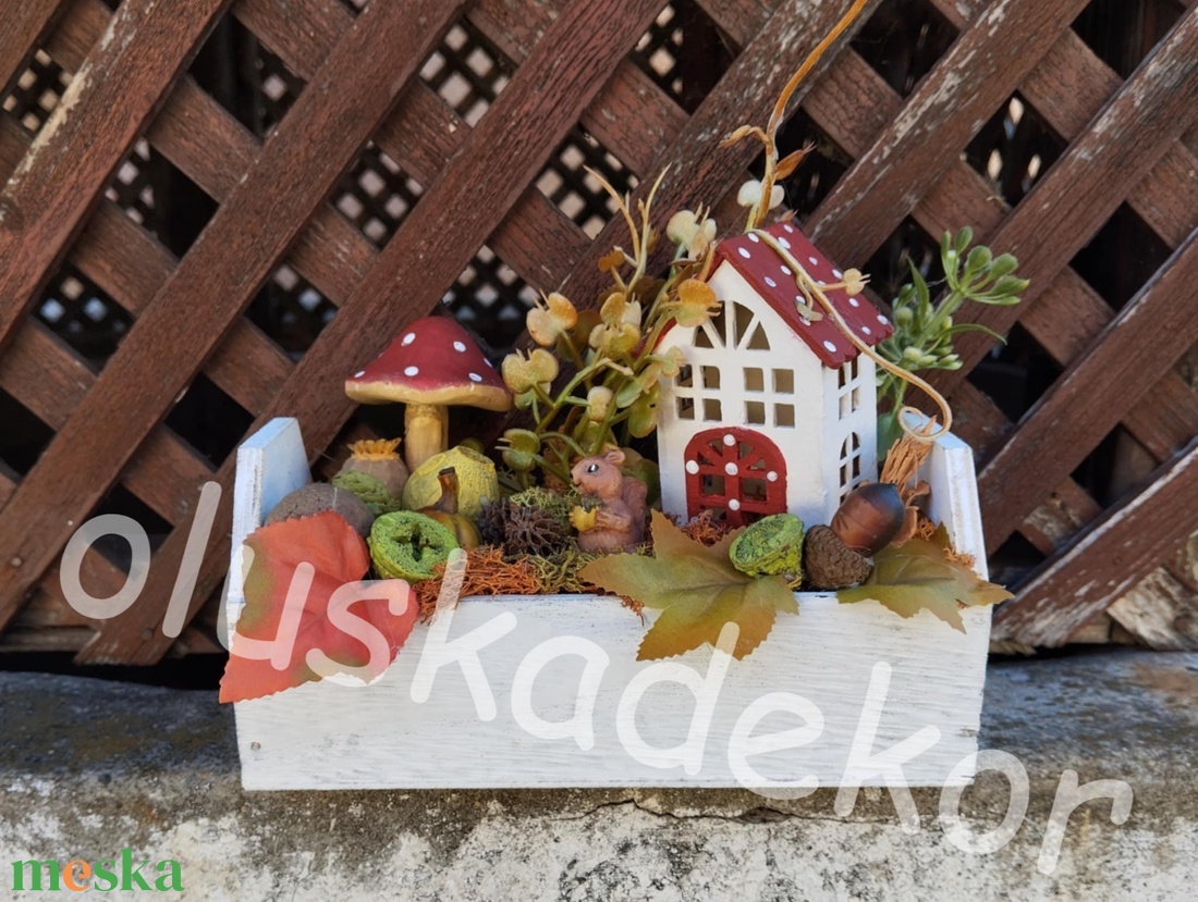 Asztaldísz, őszi, gombaházikóval, mókussal, termésekkel, 18cm x 14cm - otthon & életmód - dekoráció - asztal és polc dekoráció - asztaldísz - Meska.hu Asztaldísz, őszi, gombaházikóval, mókussal, termésekkel, 18cm x 14cm - otthon & életmód - dekoráció - asztal és polc dekoráció - asztaldísz - Meska.hu