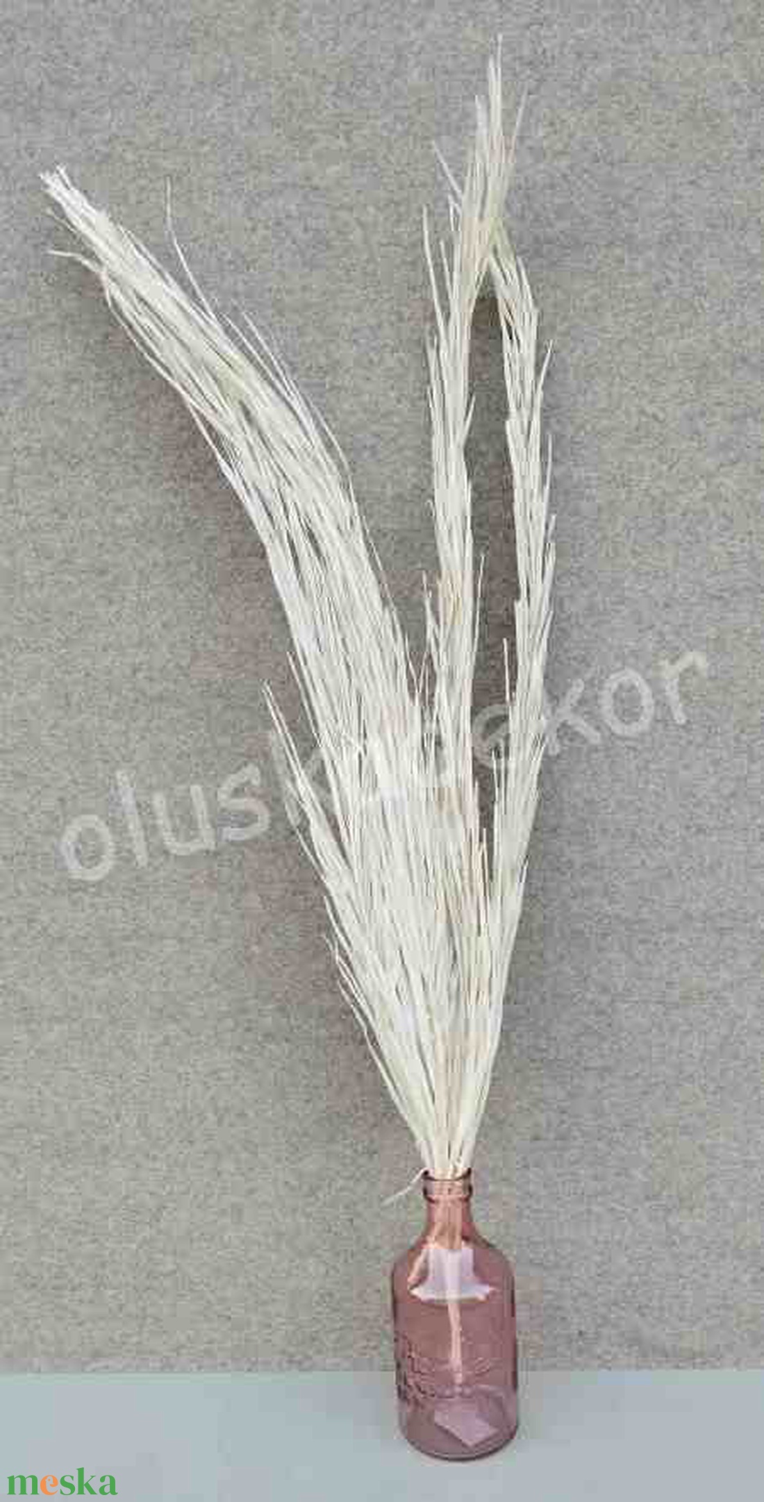 Pálmalevél, rojtos, szárított dekorációs növény, fehér, natúr, zöld 90 - 100cm - kellékek & szerszámok - dekorációs kellékek - egyéb kellékek - Meska.hu