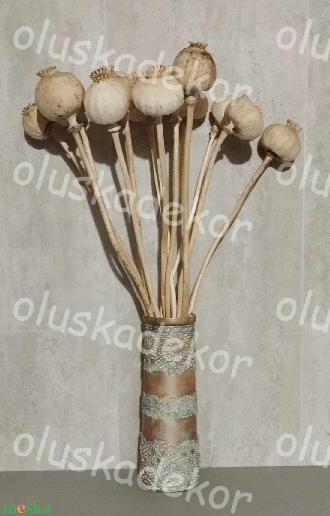 Mák, dekorációs növény, natúr, száras, szárított, 3 - 4cm fej - kellékek & szerszámok - dekorációs kellékek - termések, terméscsomagok - Meska.hu