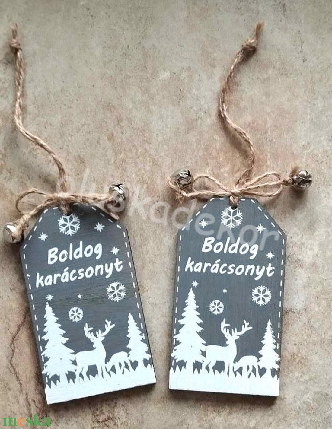 Boldog Karácsonyt, fatábla, hobby, kreatív, dekor termék, 17 x 5cm - karácsony - karácsonyi lakásdekoráció - karácsonyi lakásdíszek - Meska.hu