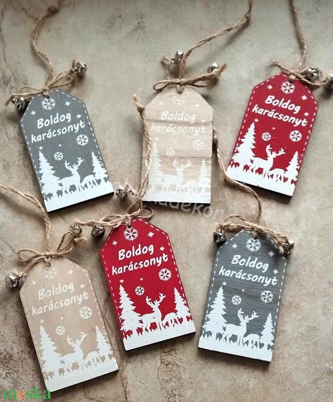 Boldog Karácsonyt, fatábla, hobby, kreatív, dekor termék, 17 x 5cm - karácsony - karácsonyi lakásdekoráció - karácsonyi lakásdíszek - Meska.hu