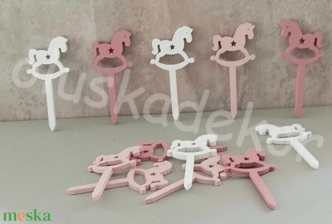 Hintaló, karácsonyi, adventi fafigura, mini beszúró, 3db/cs., 8cm - karácsony - karácsonyi lakásdekoráció - karácsonyi lakásdíszek - Meska.hu