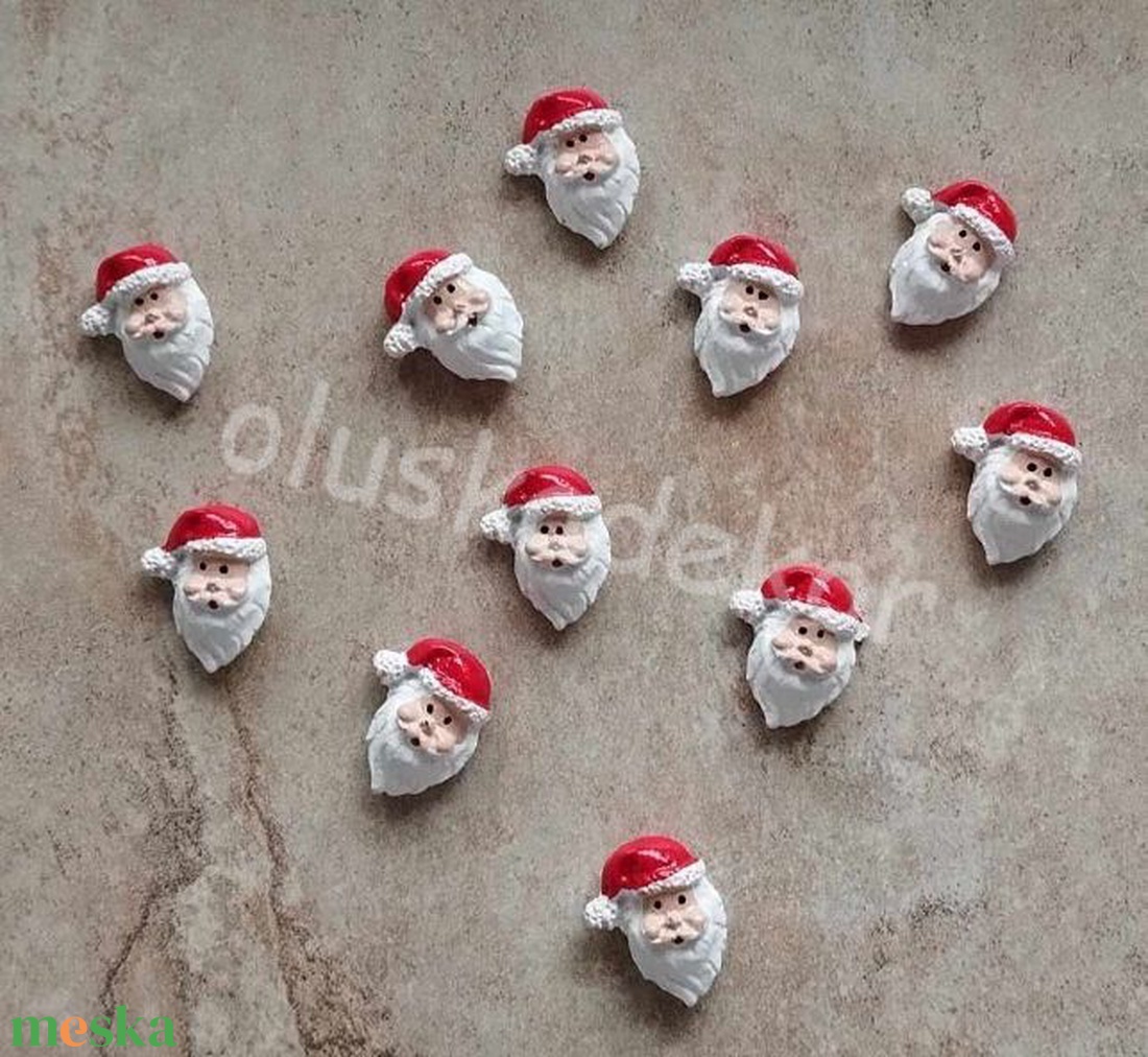 Télapó, mikulásfej, öntapadós, karácsonyi, adventi dekor termék, 2,7 x 2,2cm - karácsony - karácsonyi lakásdekoráció - karácsonyi lakásdíszek - Meska.hu