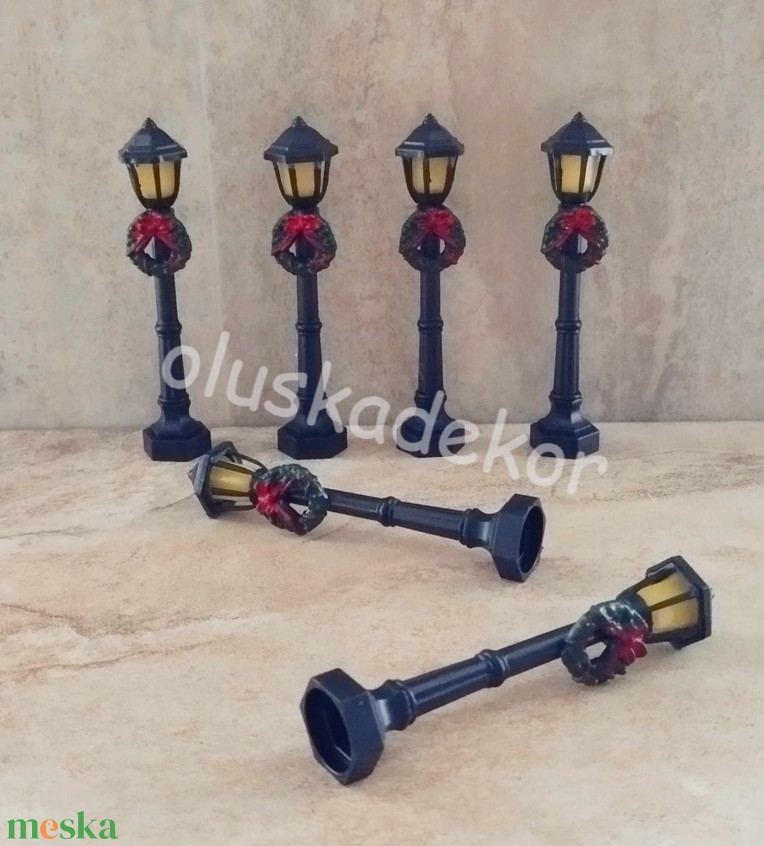 Kandeláber koszorúval, karácsonyi, tündérkert, hobby, kreatív, dekor alapanyag, 9cm - karácsony - karácsonyi lakásdekoráció - karácsonyi lakásdíszek - Meska.hu