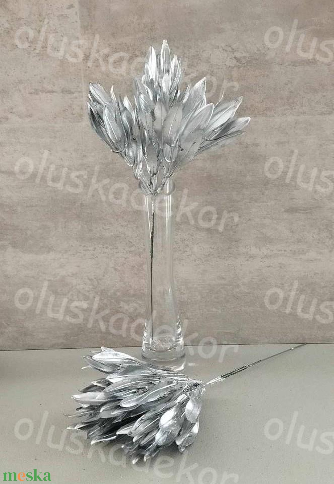 Babér pick metál piros, arany, bronz, ezüst színekben, karácsonyi dekorációs műnövény, 27cm - kellékek & szerszámok - dekorációs kellékek - egyéb kellékek - Meska.hu