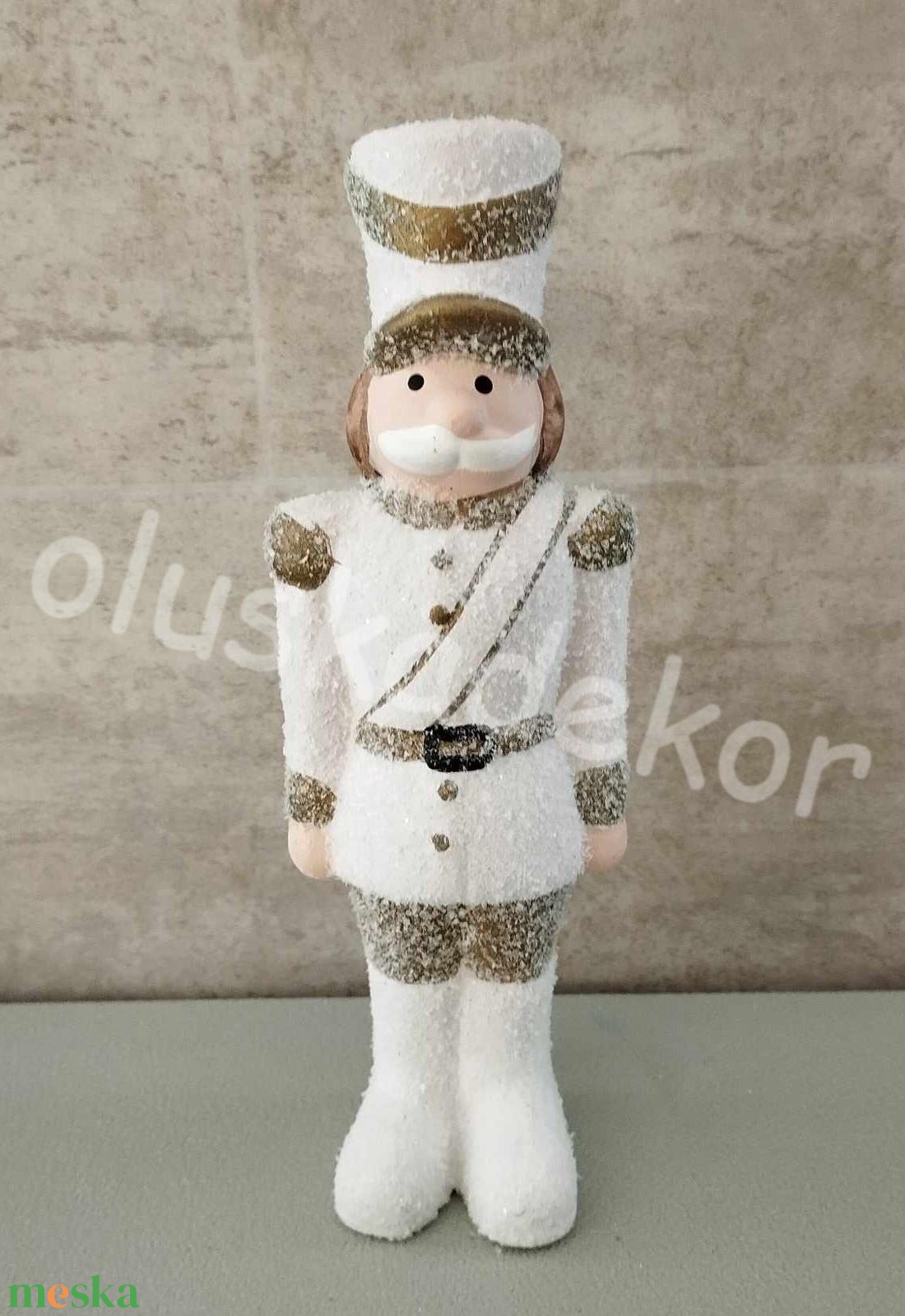 Diótörő katona, karácsonyi dekorációs kerámia figura, 2 féle, 18cm - kellékek & szerszámok - dekorációs kellékek - egyéb kellékek - Meska.hu