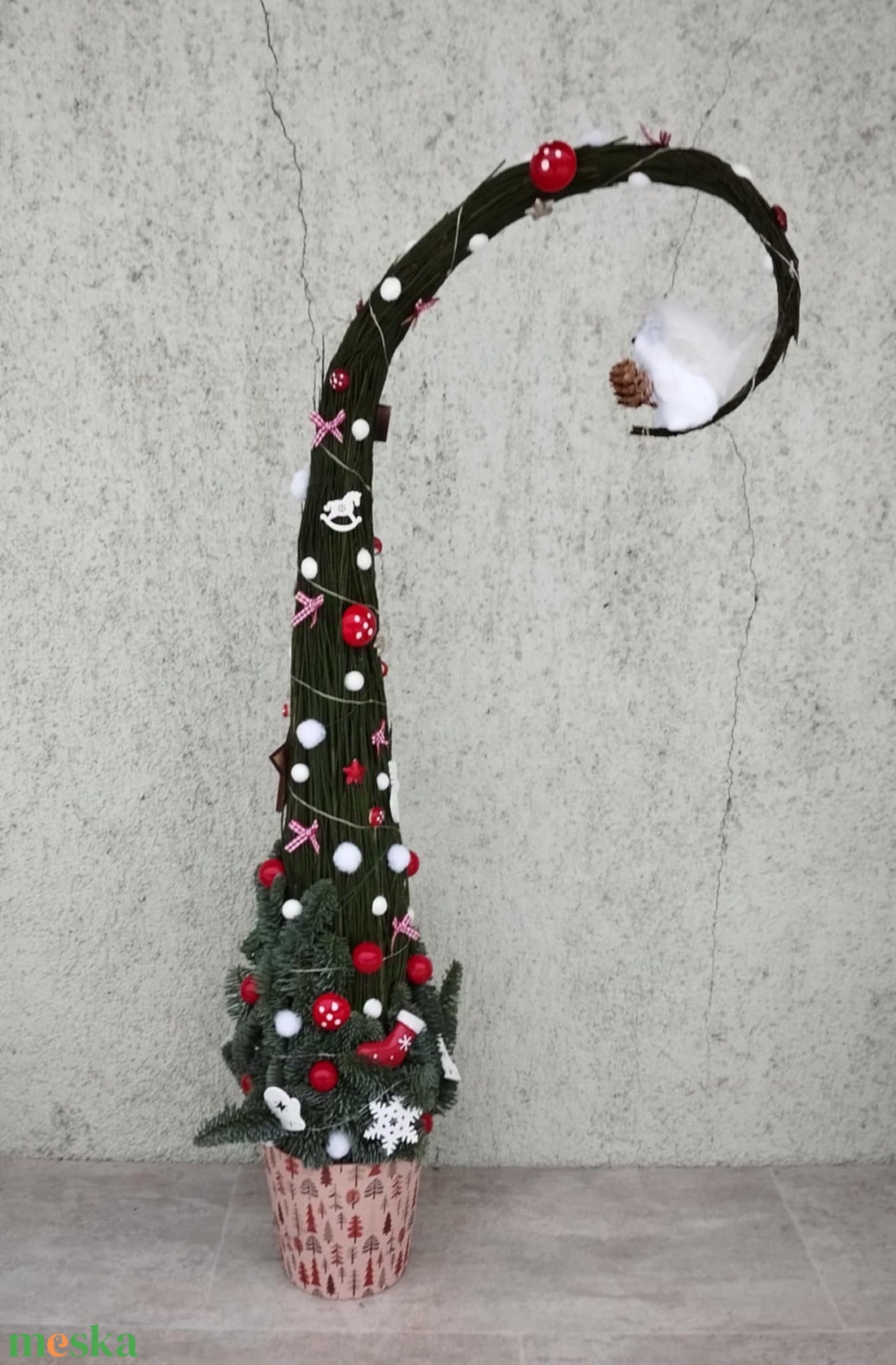 Grincsfa világítással, 60 - 80cm - karácsony - karácsonyi lakásdekoráció - karácsonyfa, grincsfa - Meska.hu