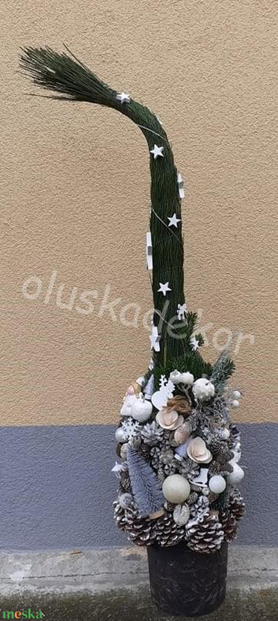 Grincsfa gazdagon díszítve világítással 100 - 110cm - karácsony - karácsonyi lakásdekoráció - karácsonyfa, grincsfa - Meska.hu