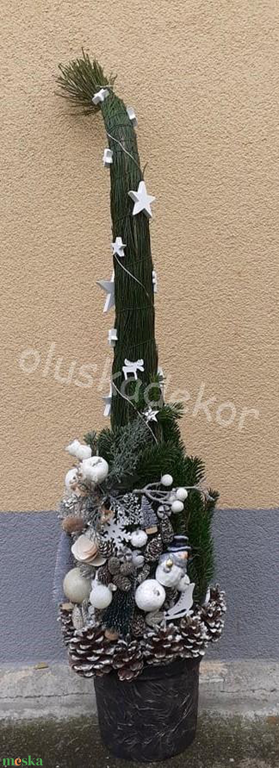 Grincsfa gazdagon díszítve világítással 100 - 110cm - karácsony - karácsonyi lakásdekoráció - karácsonyfa, grincsfa - Meska.hu