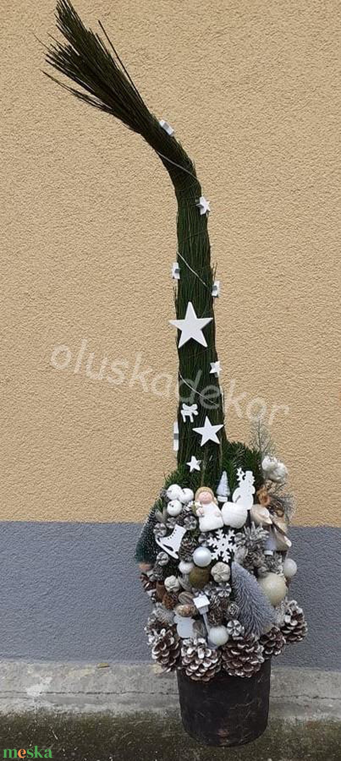 Grincsfa gazdagon díszítve világítással 100 - 110cm - karácsony - karácsonyi lakásdekoráció - karácsonyfa, grincsfa - Meska.hu