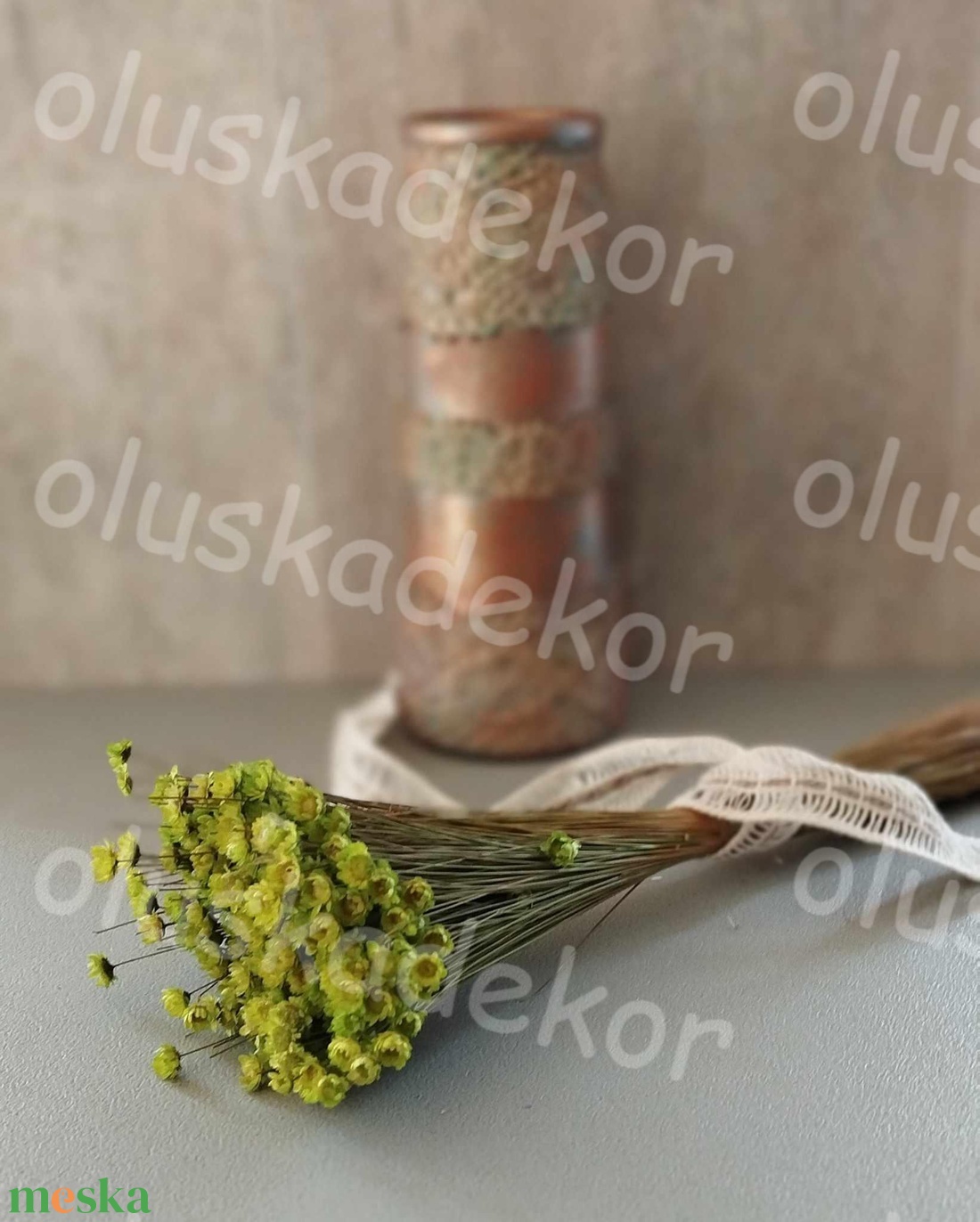 Glixia, natúr és színes, száraz dekorációs növény, nagy csokor, 650 - 750 szál - kellékek & szerszámok - dekorációs kellékek - egyéb kellékek - Meska.hu