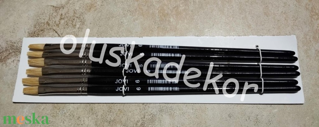 Ecset, lapos, Jovi, dekupázs ecset, több méretben, dekorációs alapanyag - kellékek & szerszámok - dekorációs kellékek - egyéb kellékek - Meska.hu