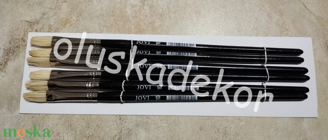 Ecset, lapos, Jovi, dekupázs ecset, több méretben, dekorációs alapanyag - kellékek & szerszámok - dekorációs kellékek - egyéb kellékek - Meska.hu