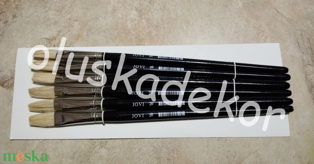 Ecset, lapos, Jovi, dekupázs ecset, több méretben, dekorációs alapanyag - kellékek & szerszámok - dekorációs kellékek - egyéb kellékek - Meska.hu