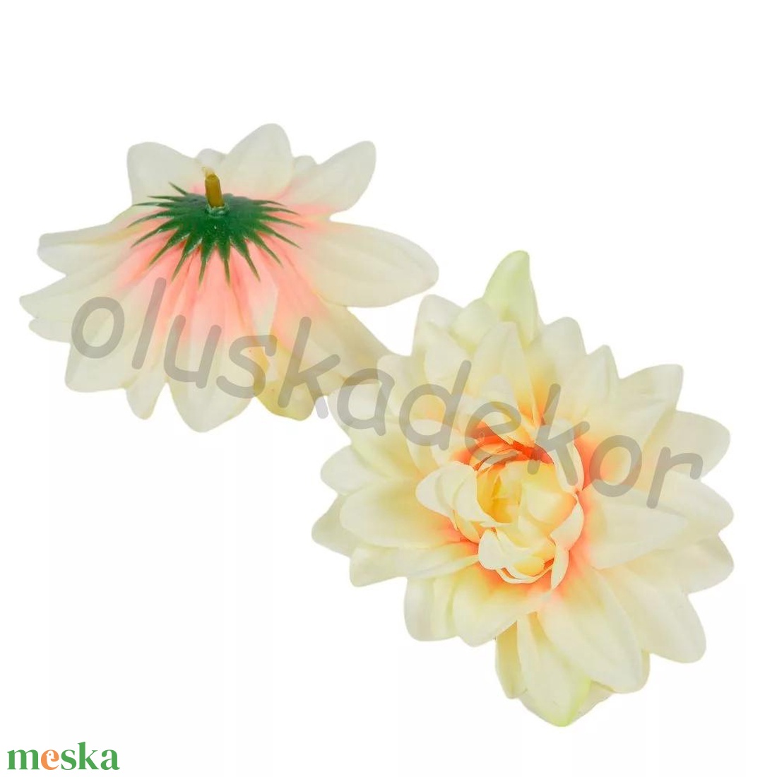 Dália selyem virágfej, művirág, dekorációs alapanyag, 10cm - kellékek & szerszámok - dekorációs kellékek - virágfej - Meska.hu