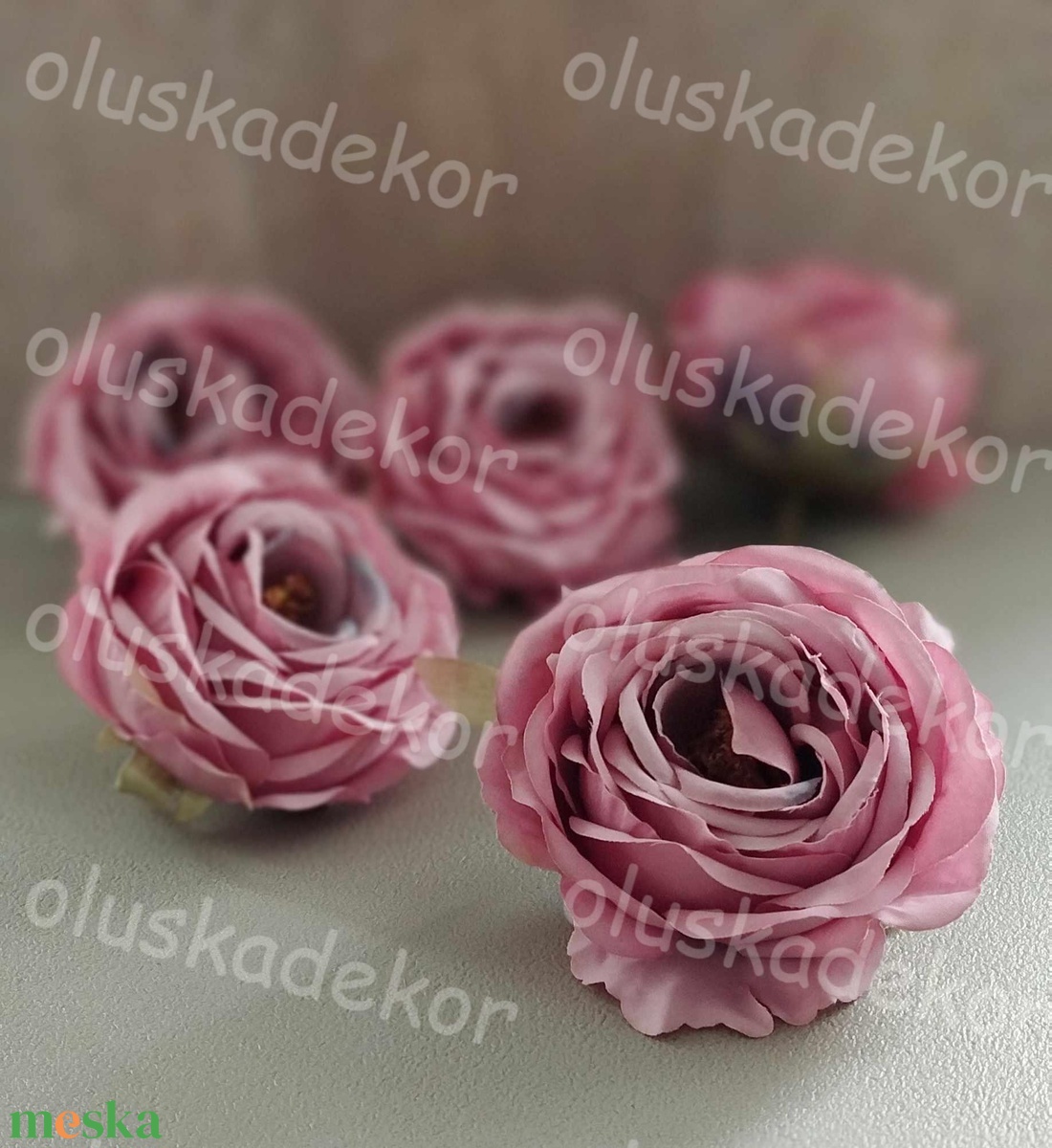 Rózsa virágfej, hervadt, selyem, dekorációs növény, dekor, fehér, barack, rózsaszín, 9cm - kellékek & szerszámok - dekorációs kellékek - virágfej - Meska.hu