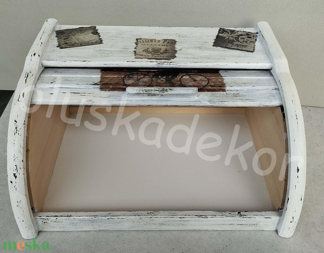 Fa kenyértartó, vintage, konyhai dekorációs kiegészítő - otthon & életmód - konyhafelszerelés, tálalás - konyhai tárolás - kenyértartó - Meska.hu