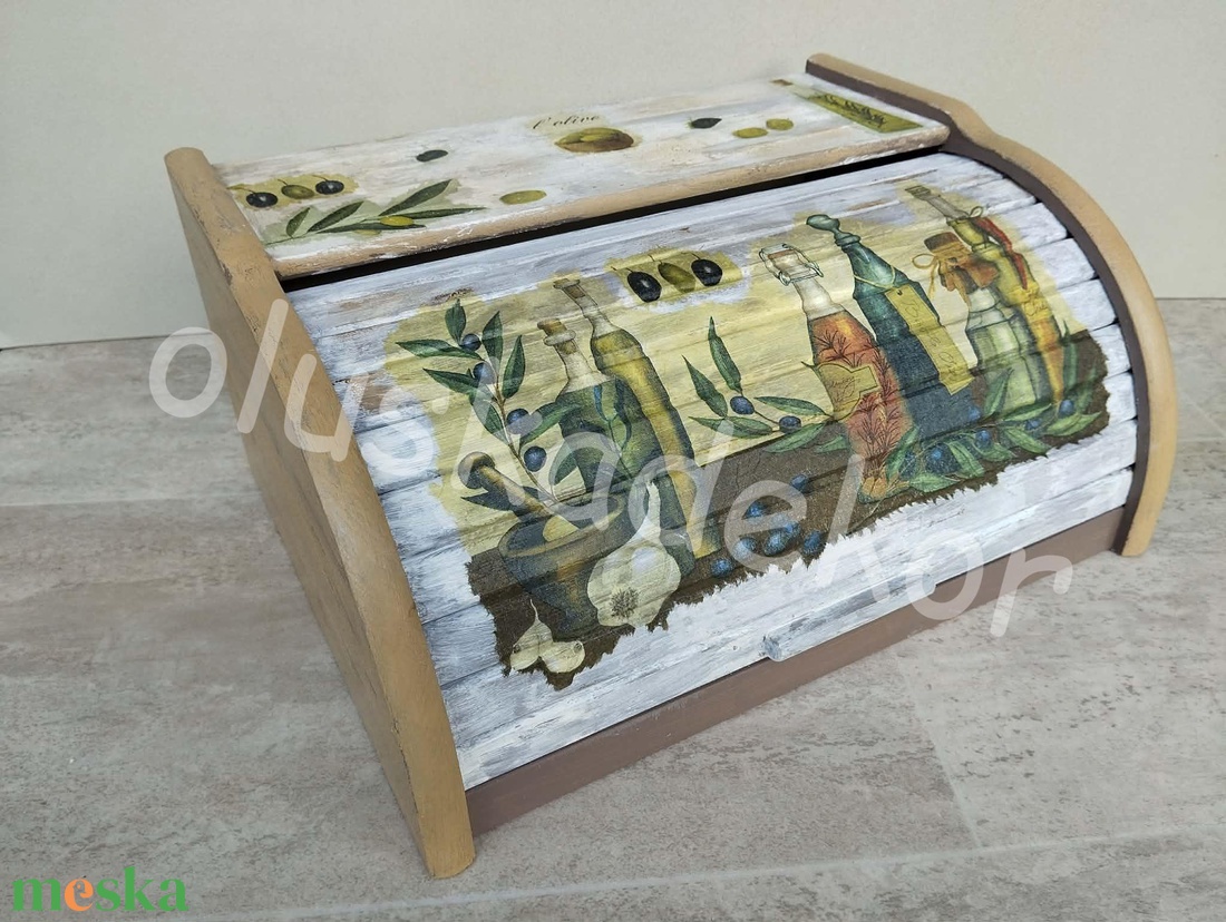 Fa kenyértartó, nagy, vintage, konyhai dekorációs kiegészítő - otthon & életmód - konyhafelszerelés, tálalás - konyhai tárolás - kenyértartó - Meska.hu