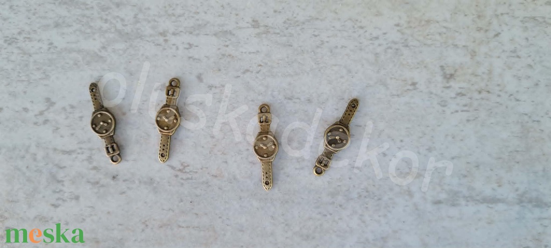Karóra, mini, vintage, antik hatású fém dekorációs kiegészítő, 0,8x3cm - kellékek & szerszámok - dekorációs kellékek - egyéb kellékek - Meska.hu