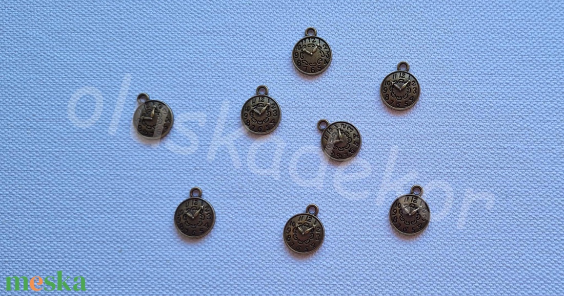 Falióra, mini, vintage, antik hatású fém dekorációs kiegészítő, 1,5cm - kellékek & szerszámok - dekorációs kellékek - egyéb kellékek - Meska.hu