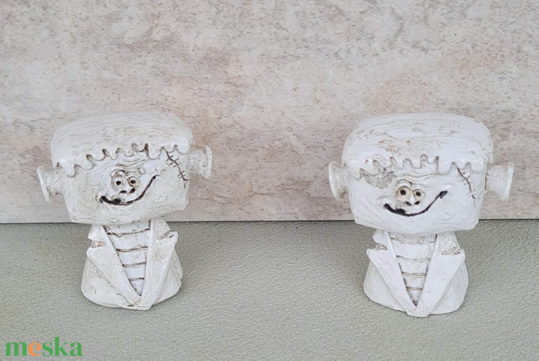 Frankenstein, halloweeni, őszi, dekorációs, figura, 5x4,3cm - kellékek & szerszámok - dekorációs kellékek - figurák - Meska.hu