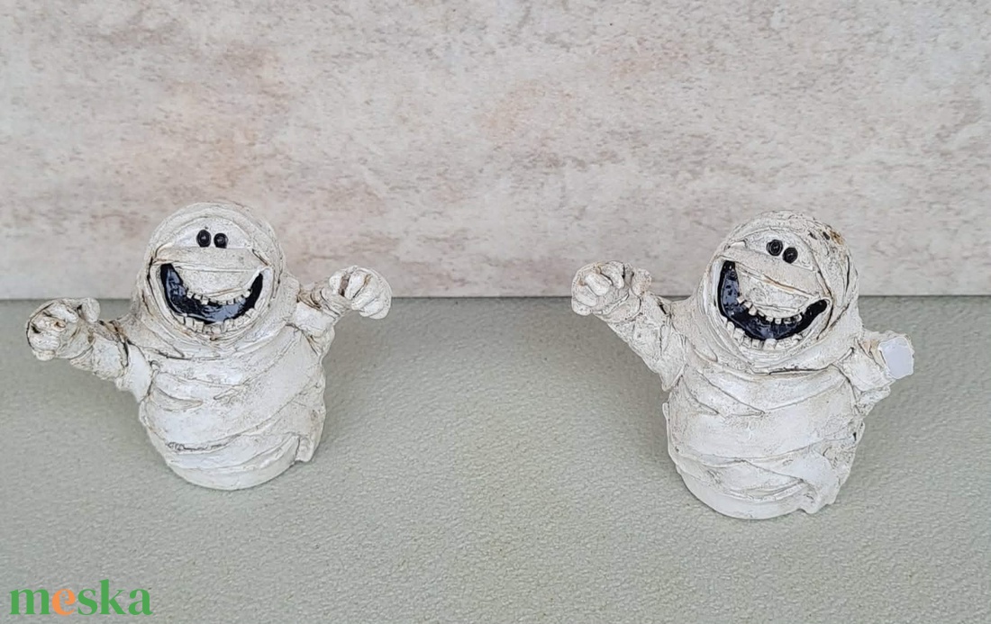 Múmia, halloweeni, őszi, dekorációs, figura, 6x5cm - kellékek & szerszámok - dekorációs kellékek - figurák - Meska.hu