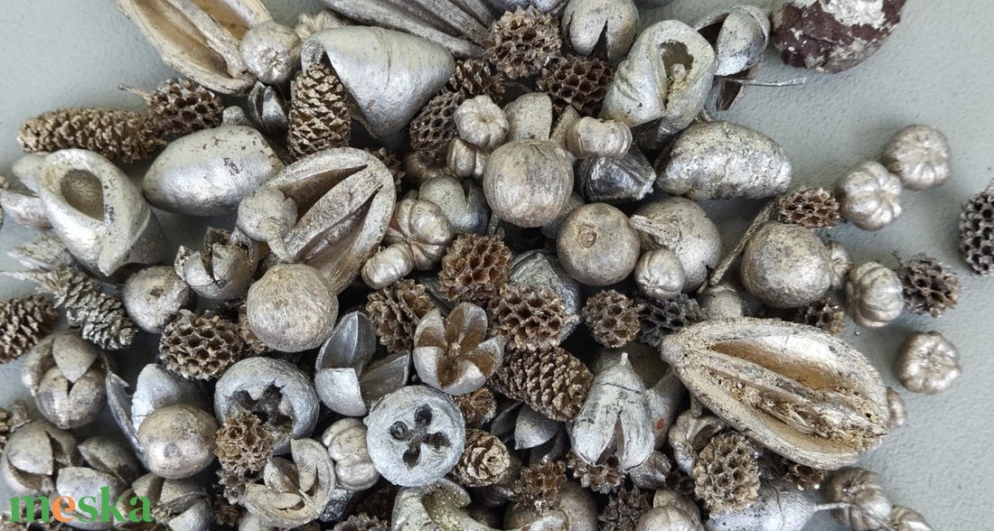 Vegyes terméscsomag, ezüst, bronz, arany, pezsgő, karácsonyi,100gr/cs. - kellékek & szerszámok - dekorációs kellékek - egyéb kellékek - Meska.hu