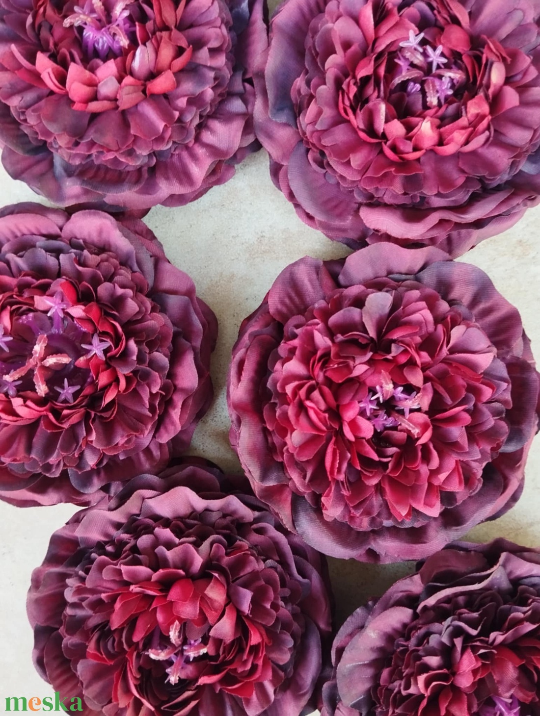 Peony, Peonia, nyílott virágfej, selyemvirág dekorációs alapanyag, 9cm - kellékek & szerszámok - dekorációs kellékek - virágfej - Meska.hu