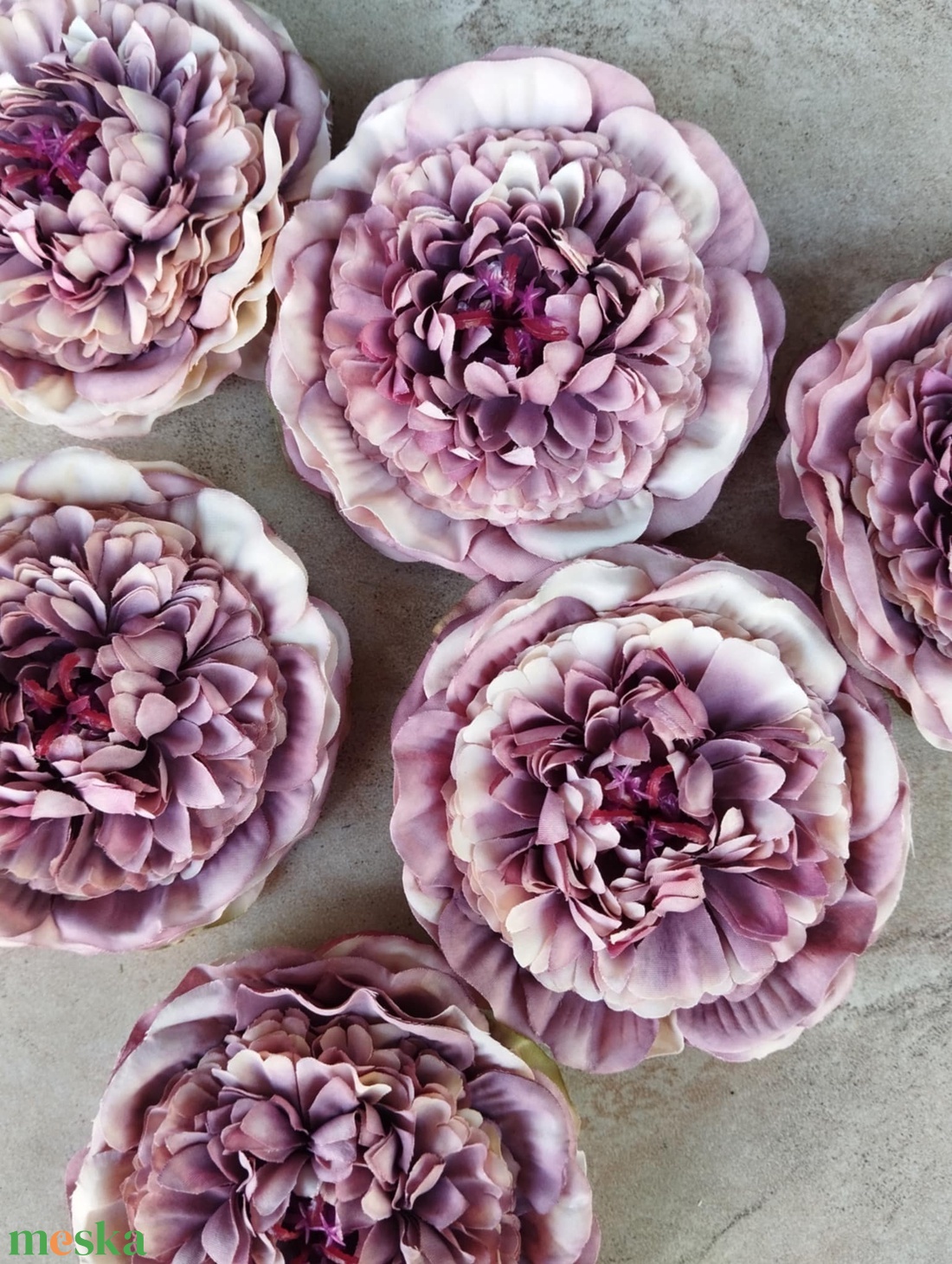 Peony, Peonia, nyílott virágfej, selyemvirág dekorációs alapanyag, 9cm - kellékek & szerszámok - dekorációs kellékek - virágfej - Meska.hu