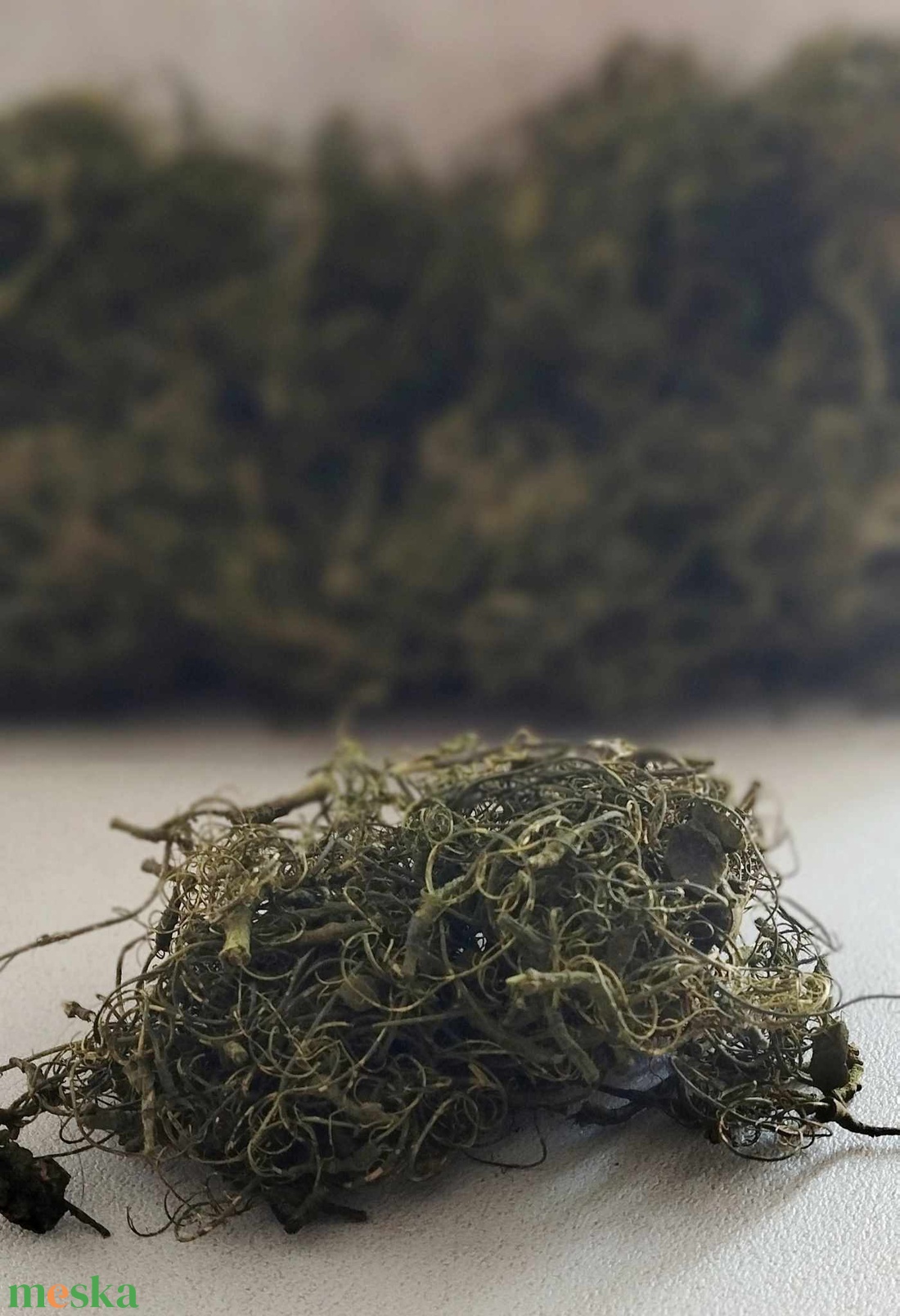 Kócos moha, Curly moos, gyökér, dekorációs száraznövény, natúr, zöld, 50gr./cs. - kellékek & szerszámok - dekorációs kellékek - termések, terméscsomagok - Meska.hu