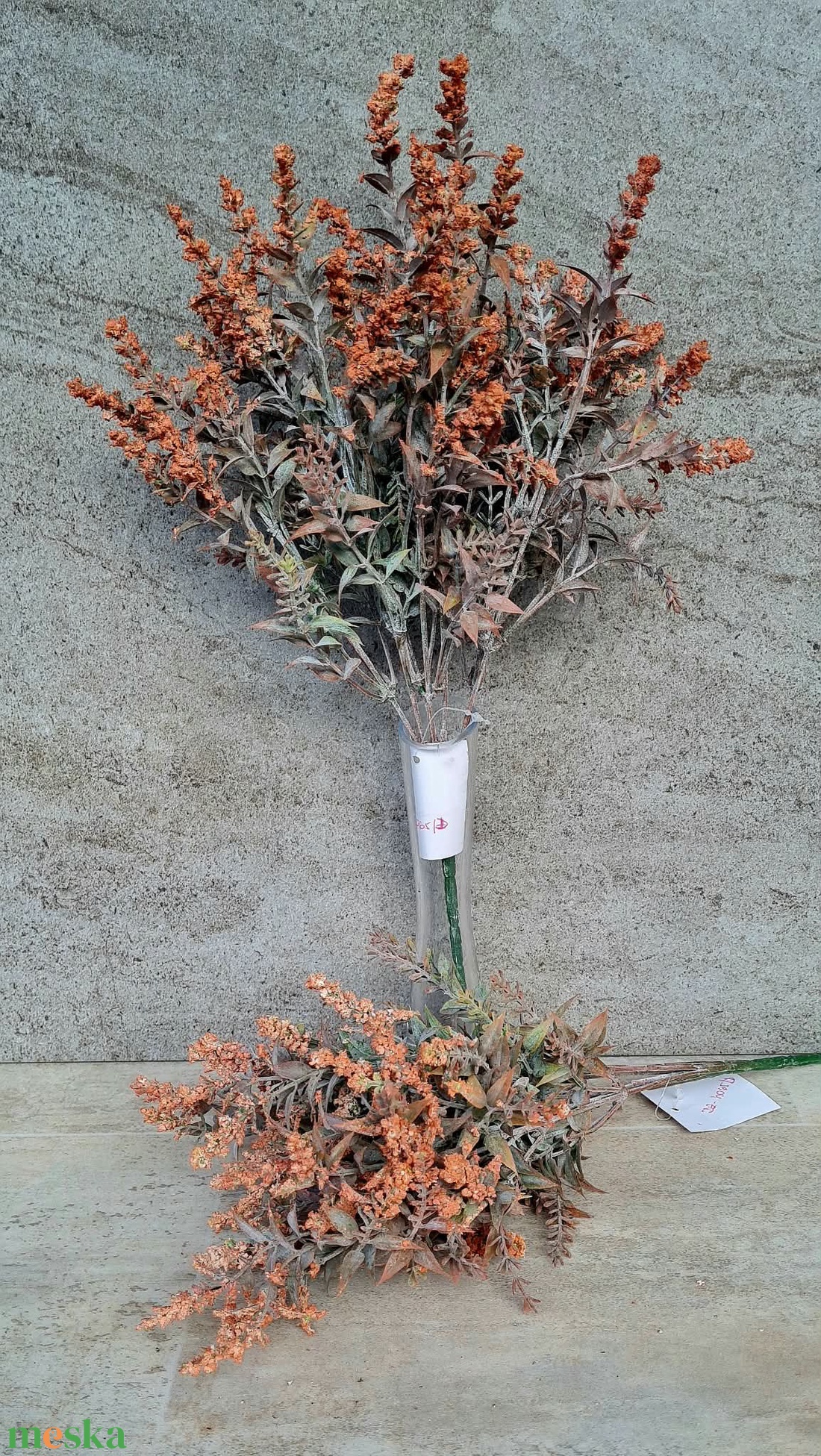 Lándzsaleveles, bogyós, hamvas, őszi díszítő bokor, dekorációs alapanyag, 33cm - kellékek & szerszámok - dekorációs kellékek - egyéb kellékek - Meska.hu