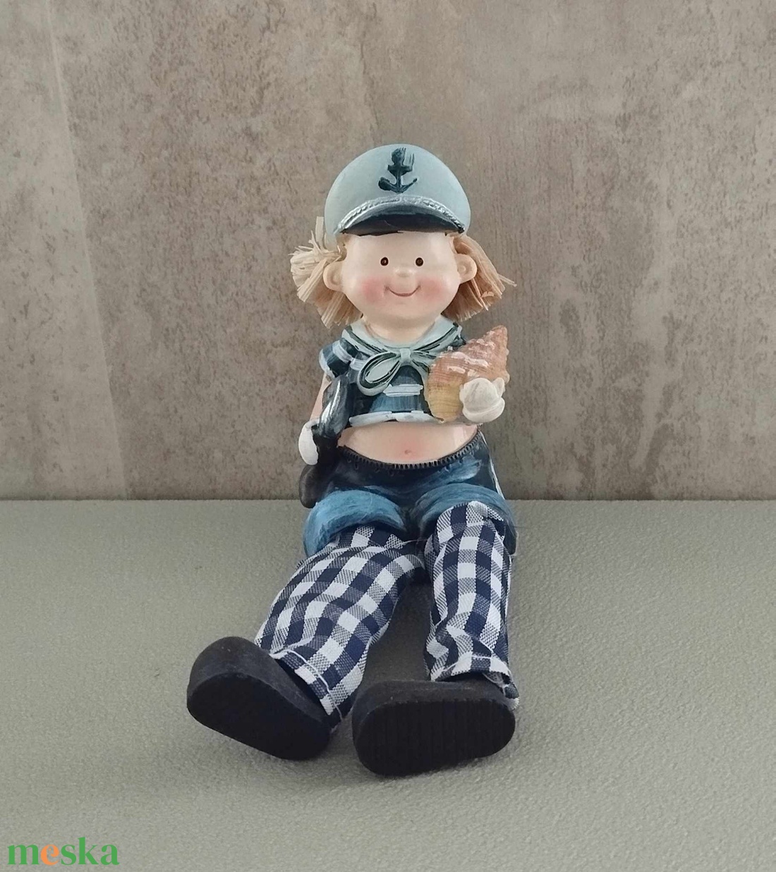 Matróz, Jack a tengerész, nyári dekor figura, poly, 10cm - kellékek & szerszámok - dekorációs kellékek - figurák - Meska.hu